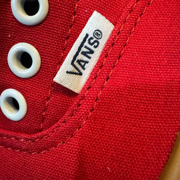 Vans Red and Navy Canvas Sneakers with Gum Sole NWOB - Picture 8 of 10